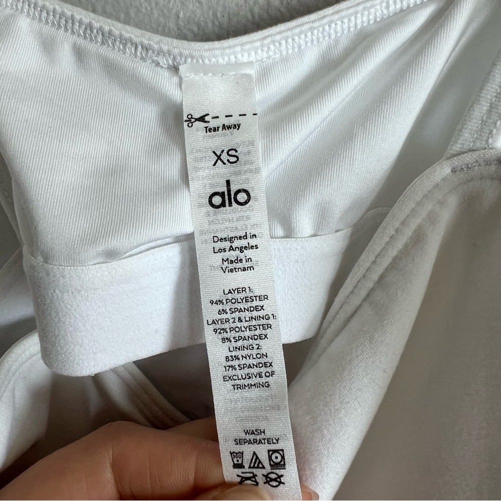 Alo Yoga Alosoft Courtside Tennis Dress White XS - Picture 6 of 9